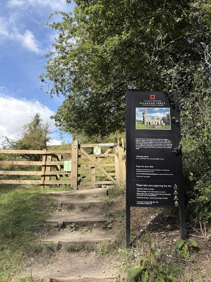 Entrance to Wharram Percy - the Abandoned Medieval Village
